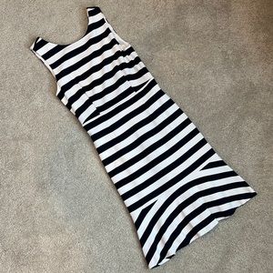 Banana Republic navy/white stripe dress- womens size 2